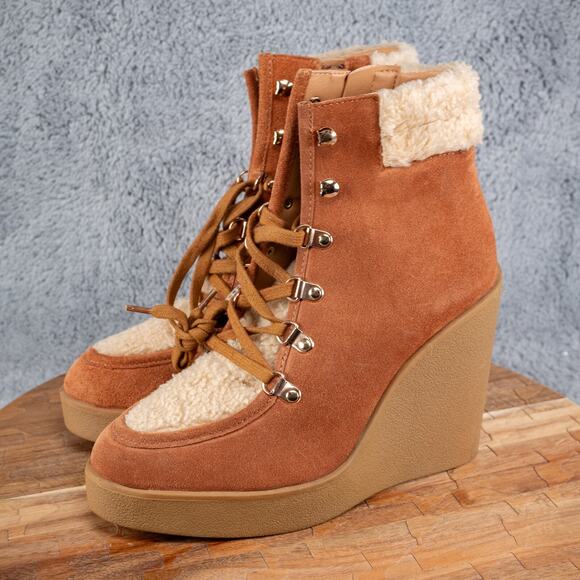 Jessica Simpson Women's Maelyn Lace-up Platform Wedge Ankle Boots Bootie 8 M - Picture 3 of 7